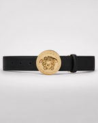 VRSC — Black/ Gold Gold-Tone Buckle Belt