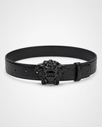 VRSC — Black/ Black gunmetal Dark Metal Buckle Belt