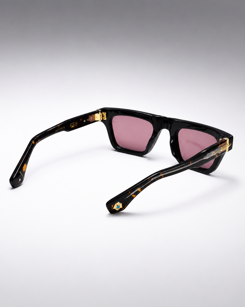JMM Black Pink Rectangular Sunglasses