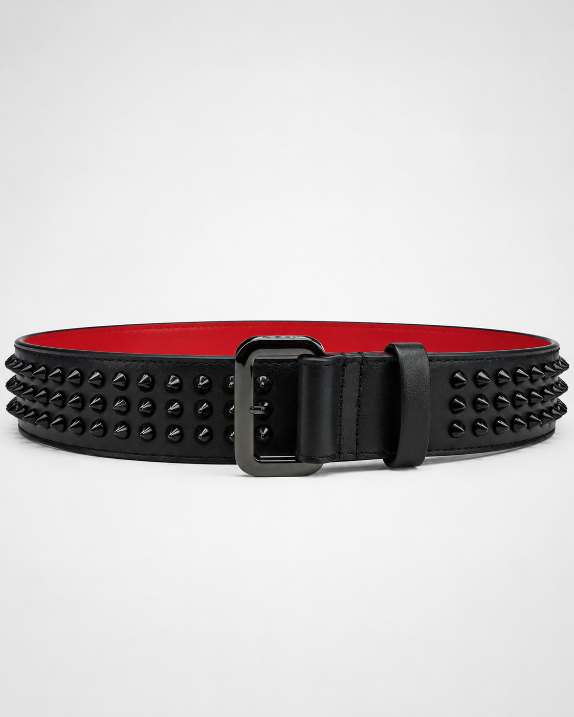 Black/ Red inner lining Dark Metal Buckle Belt - Product image 2