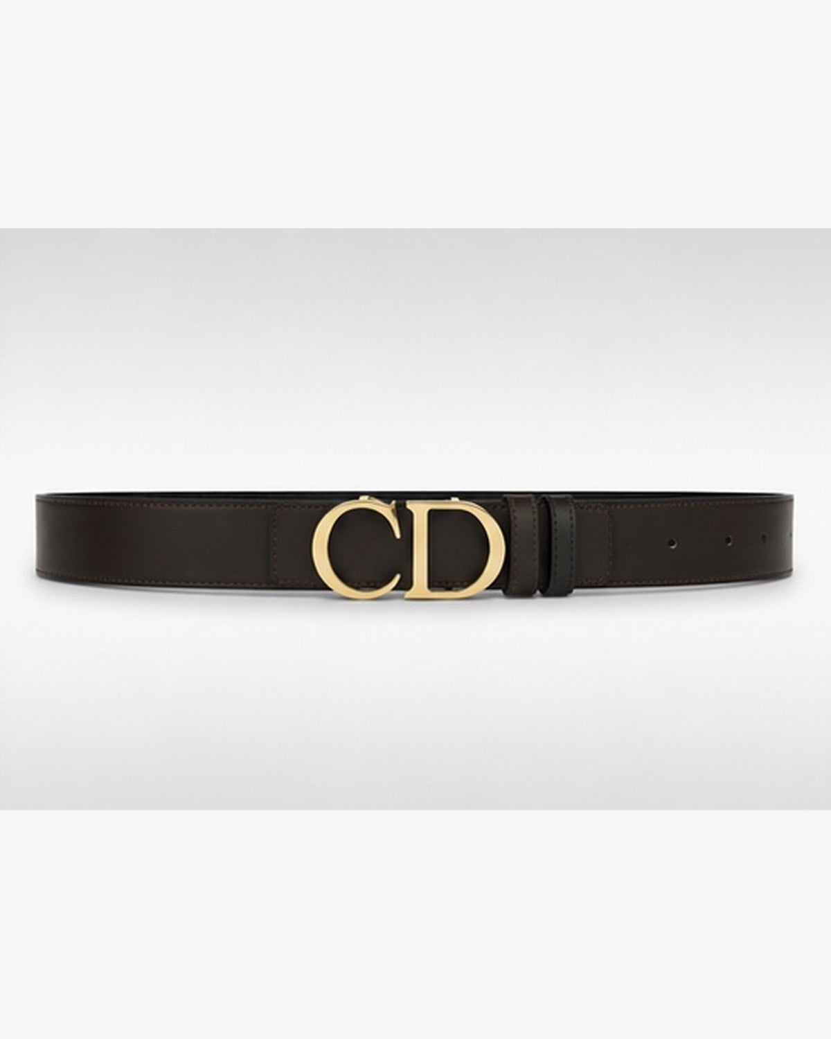Black/ Dark brown Reversible Gold-Tone Buckle Belt - Product image 2