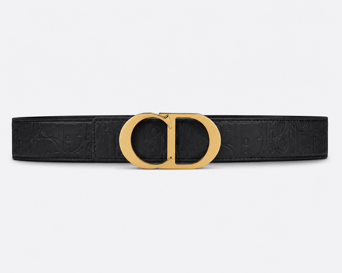 Black/ Gold Reversible Gold-Tone Buckle Belt - Product image 2