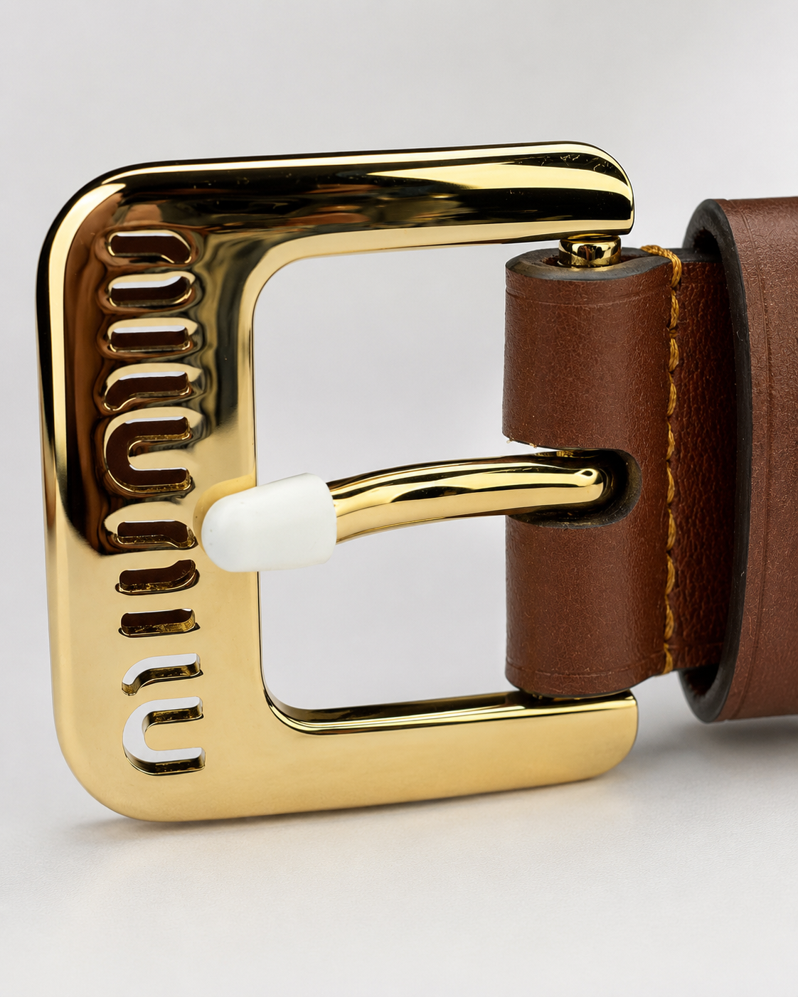 Brown/ Gold Gold-Tone Buckle Belt - Product image 3
