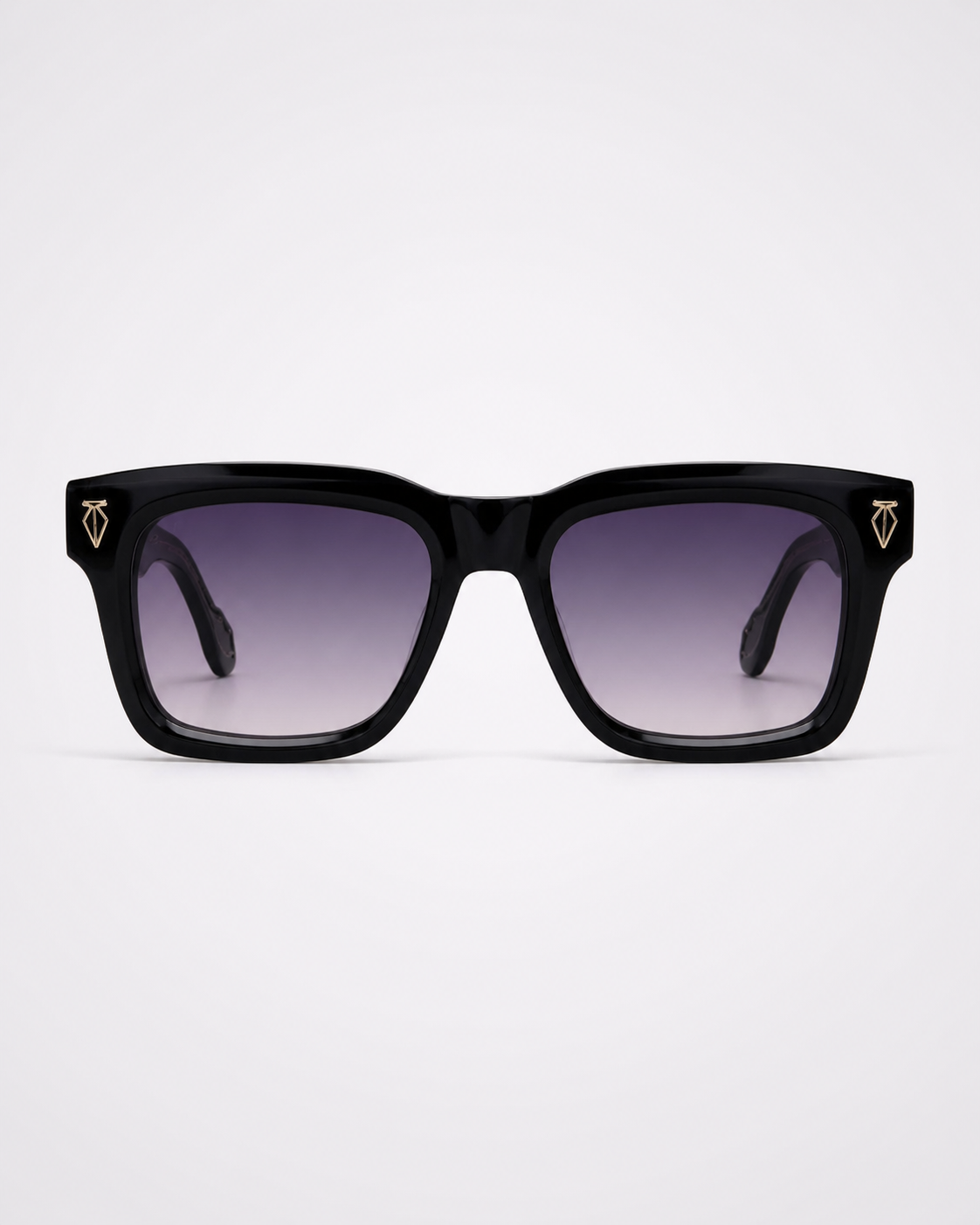 TH Black Purple Gradient Square Sunglasses