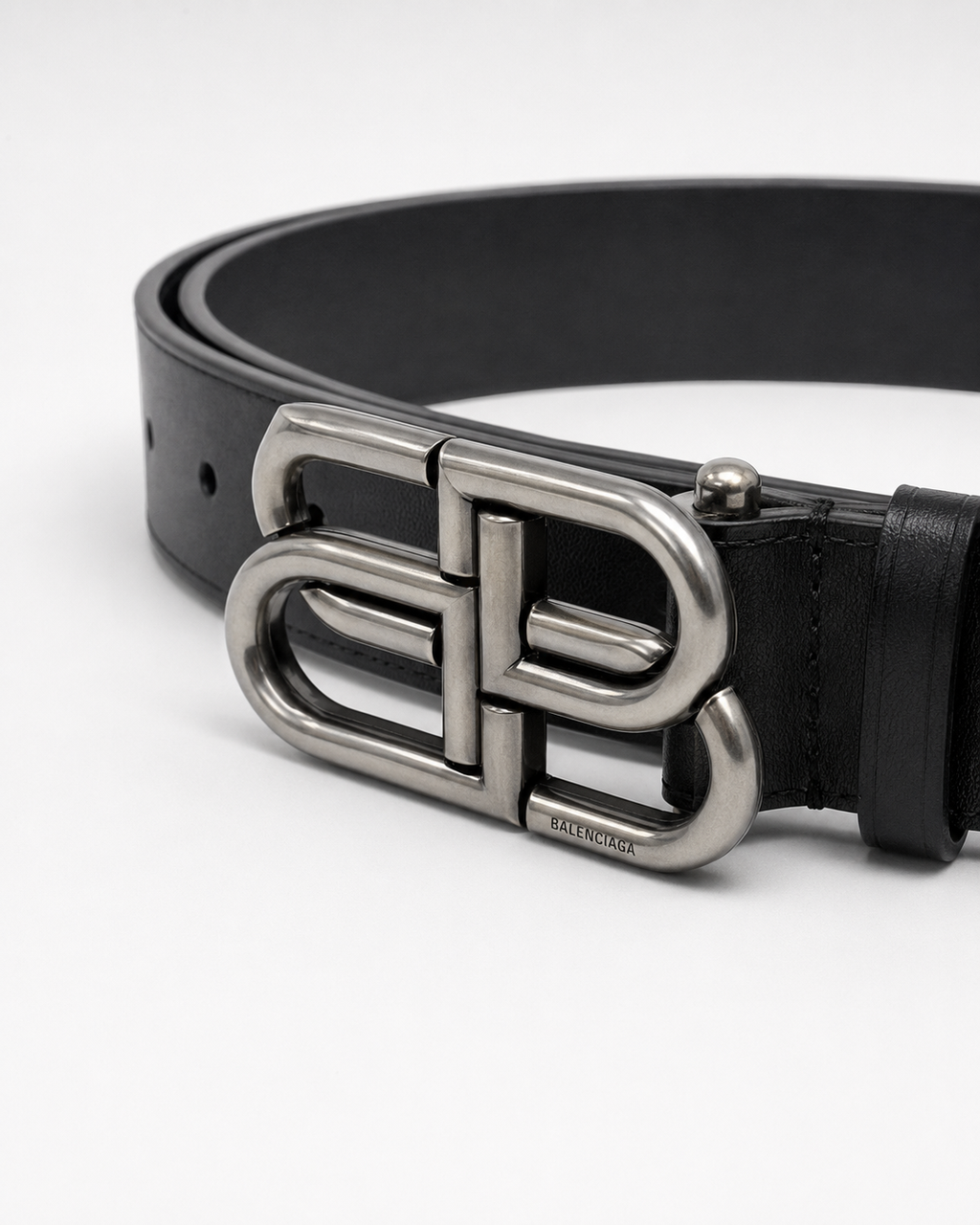 Black/ Gunmetal/ dark silver Dark Metal Buckle Belt - Product image 4