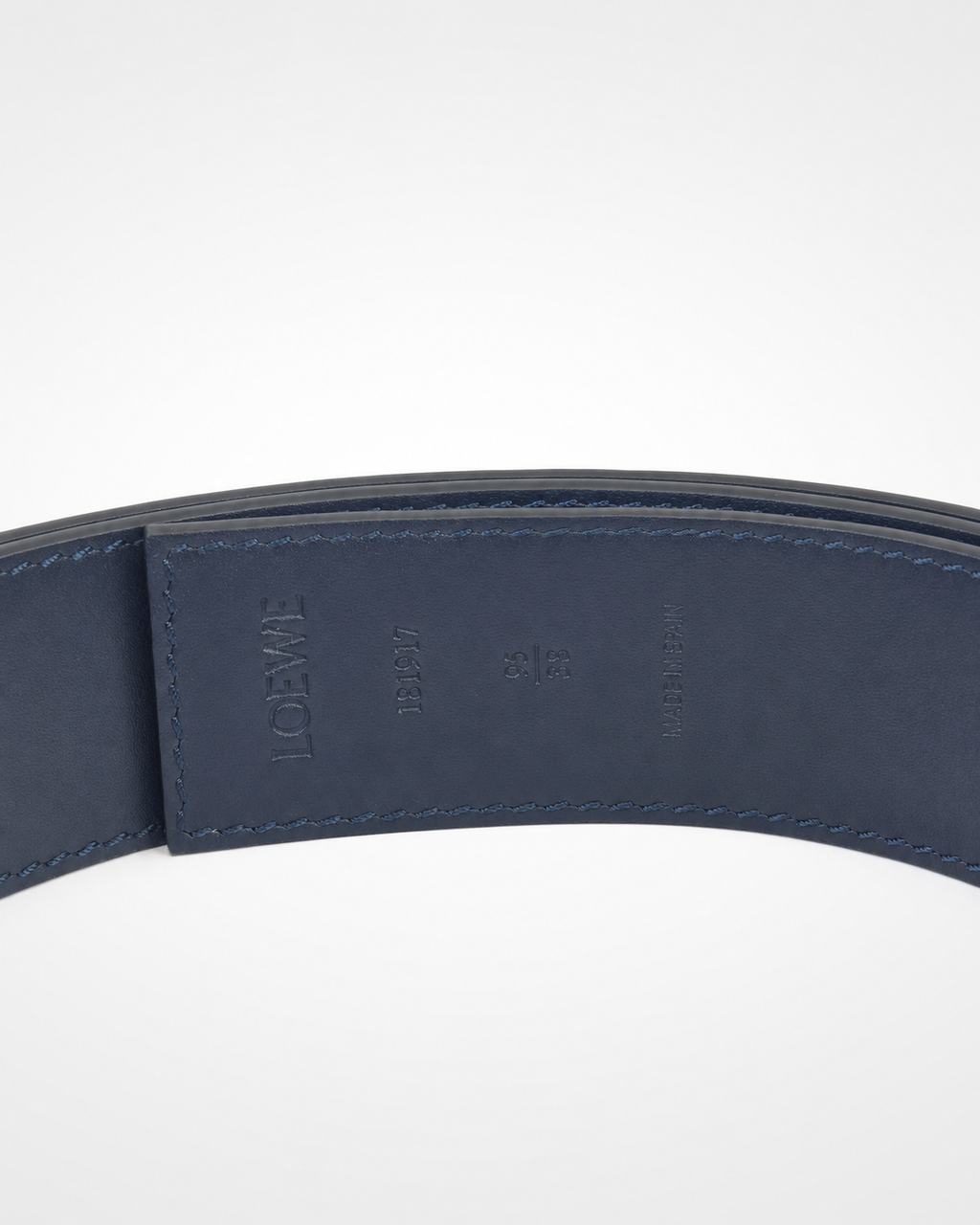 Black/ Dark blue Reversible Silver-Tone Buckle Belt - Product image 4