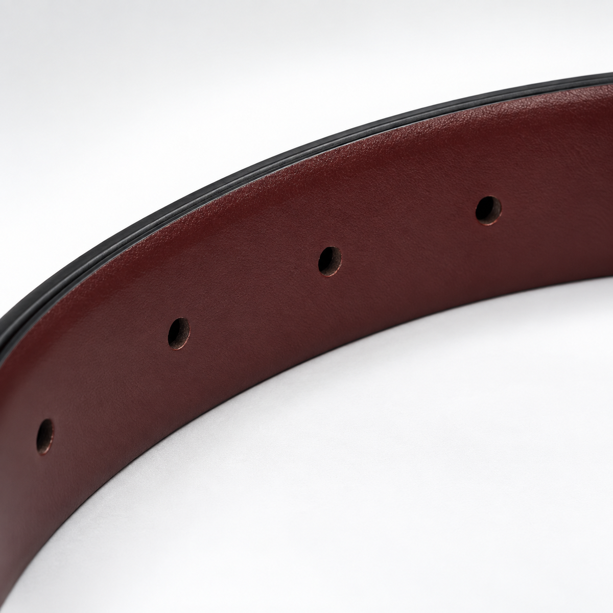 Black/ Burgundy Reversible Gold-Tone Buckle Belt - Product image 4