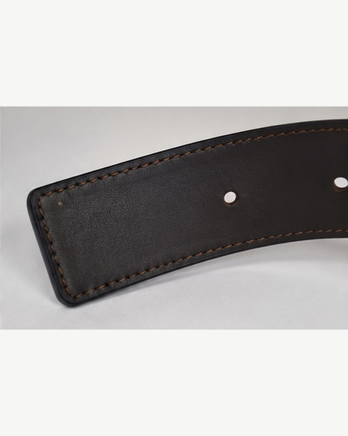 Black/ Dark brown Reversible Gold-Tone Buckle Belt - Product image 4