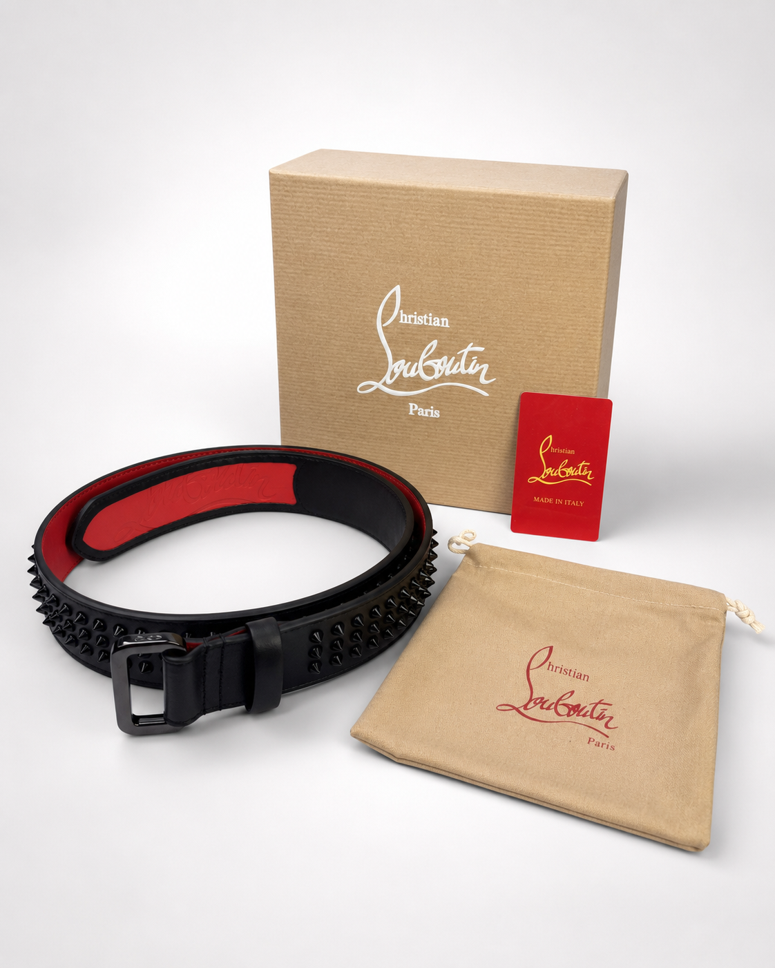 Black/ Red inner lining Dark Metal Buckle Belt - Product image 6
