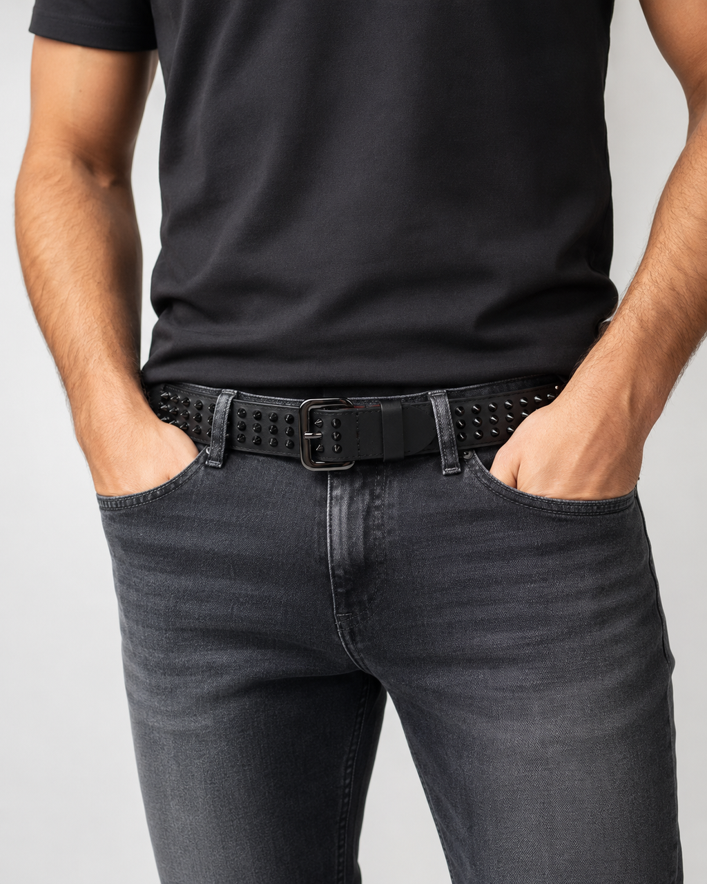 Black/ Red inner lining Dark Metal Buckle Belt - Product image 7