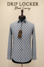 GG — Men’s Grey patterned print Shirt