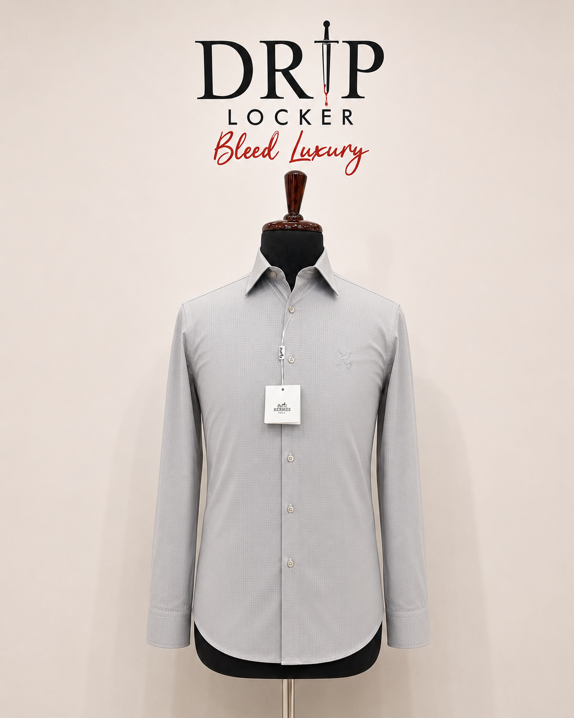 Men’s Light Grey Micro-Pattern Shirt - 16305C13 E6DD 4C94 B3E7 6CAED7CF0DED