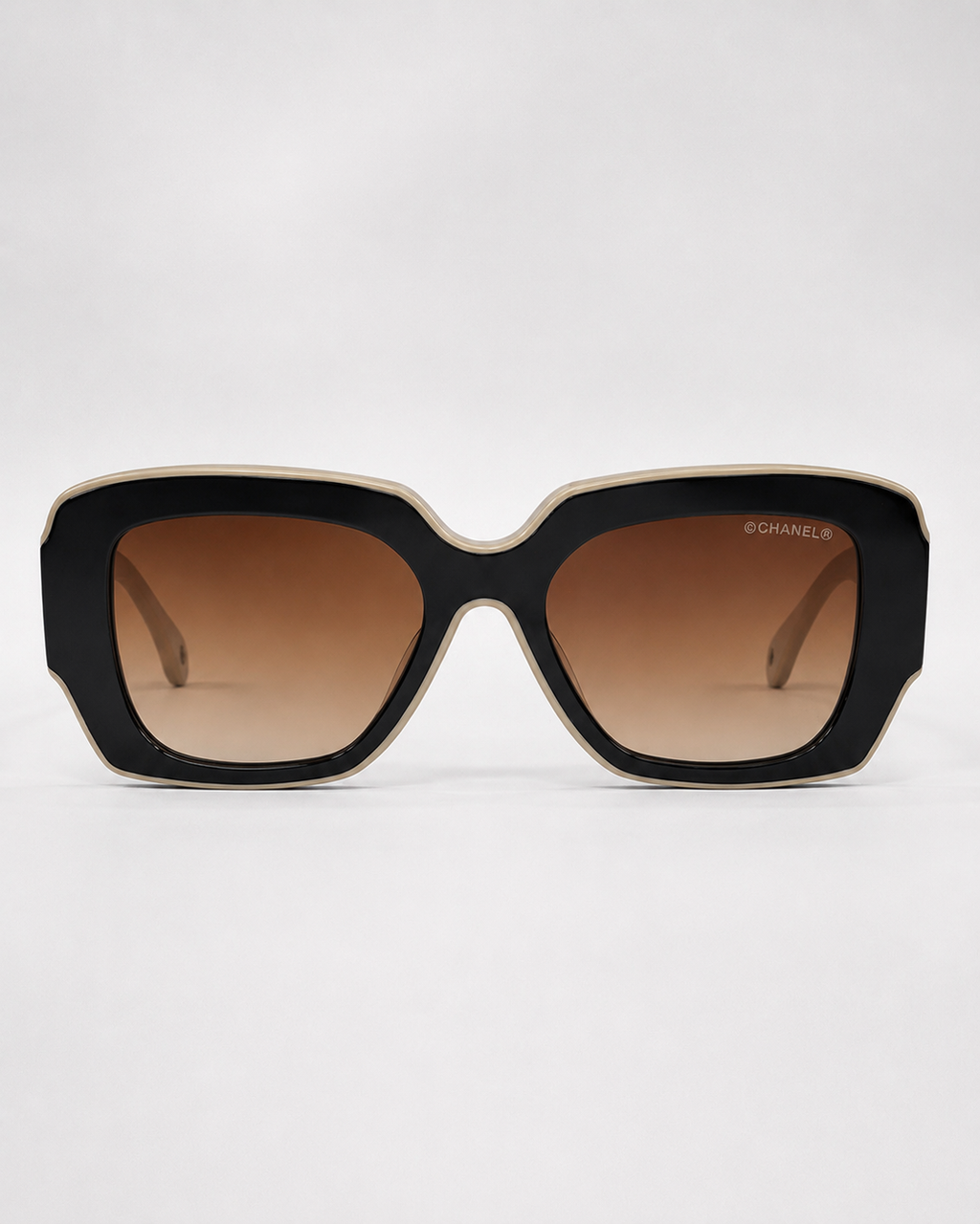 CC Contrast-Frame Oversized Sunglasses