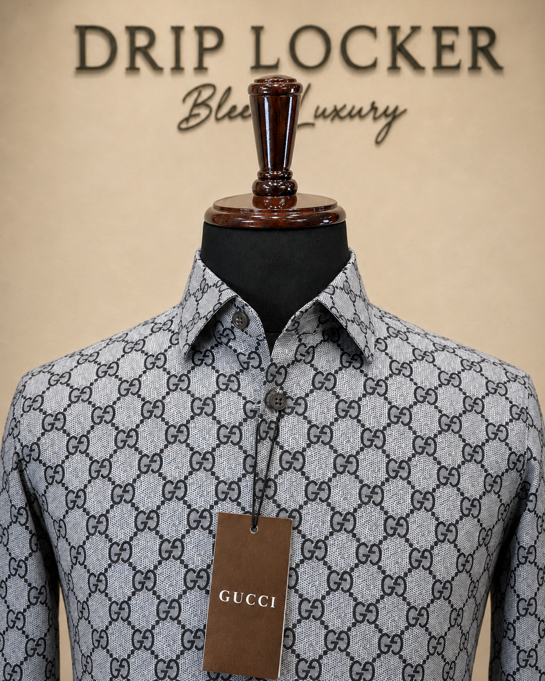 Men’s Grey patterned print Shirt - 3B0A9500 384D 4A80 B75E 307106C7EBAF