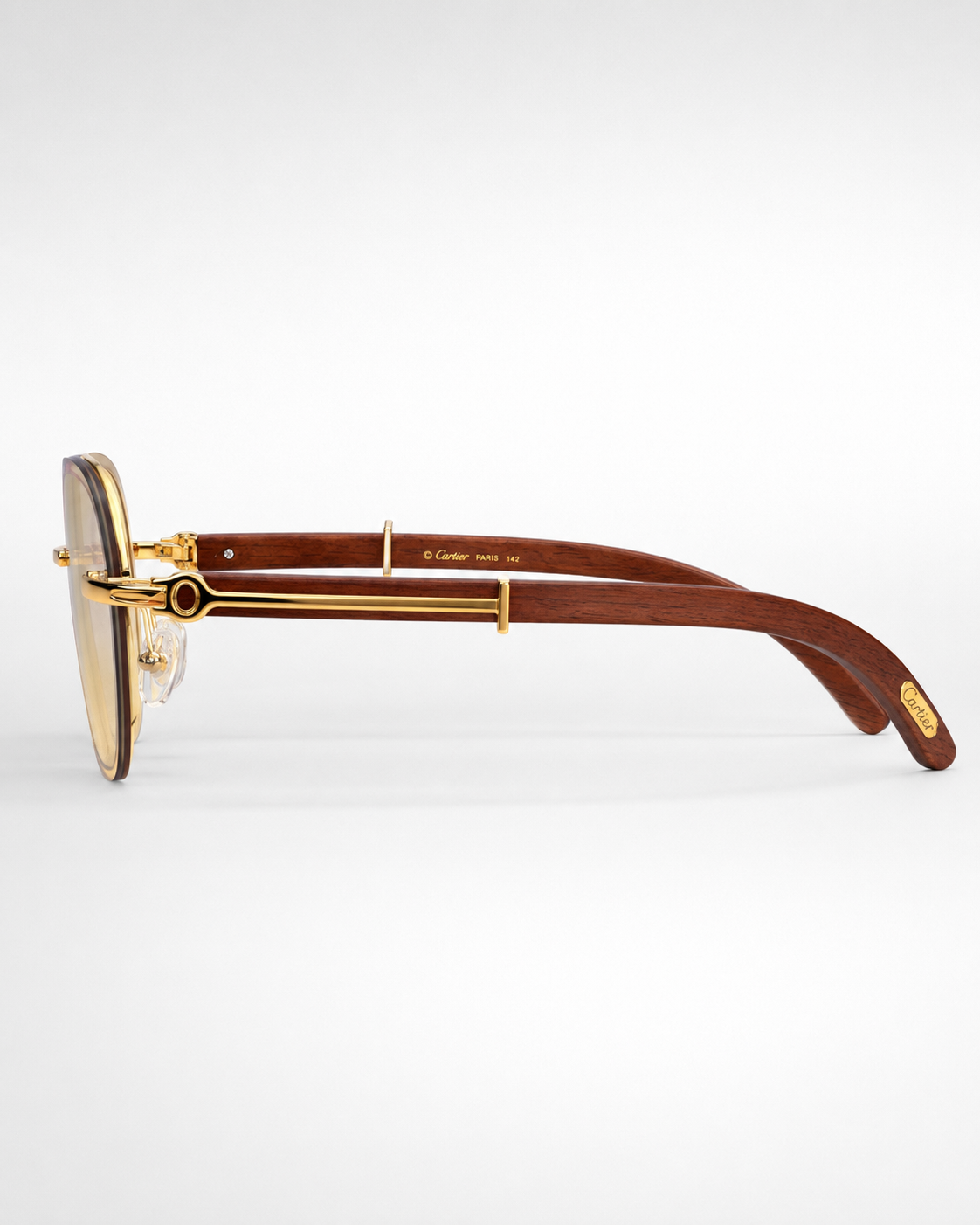 CR Double-Rim Amber Square Sunglasses