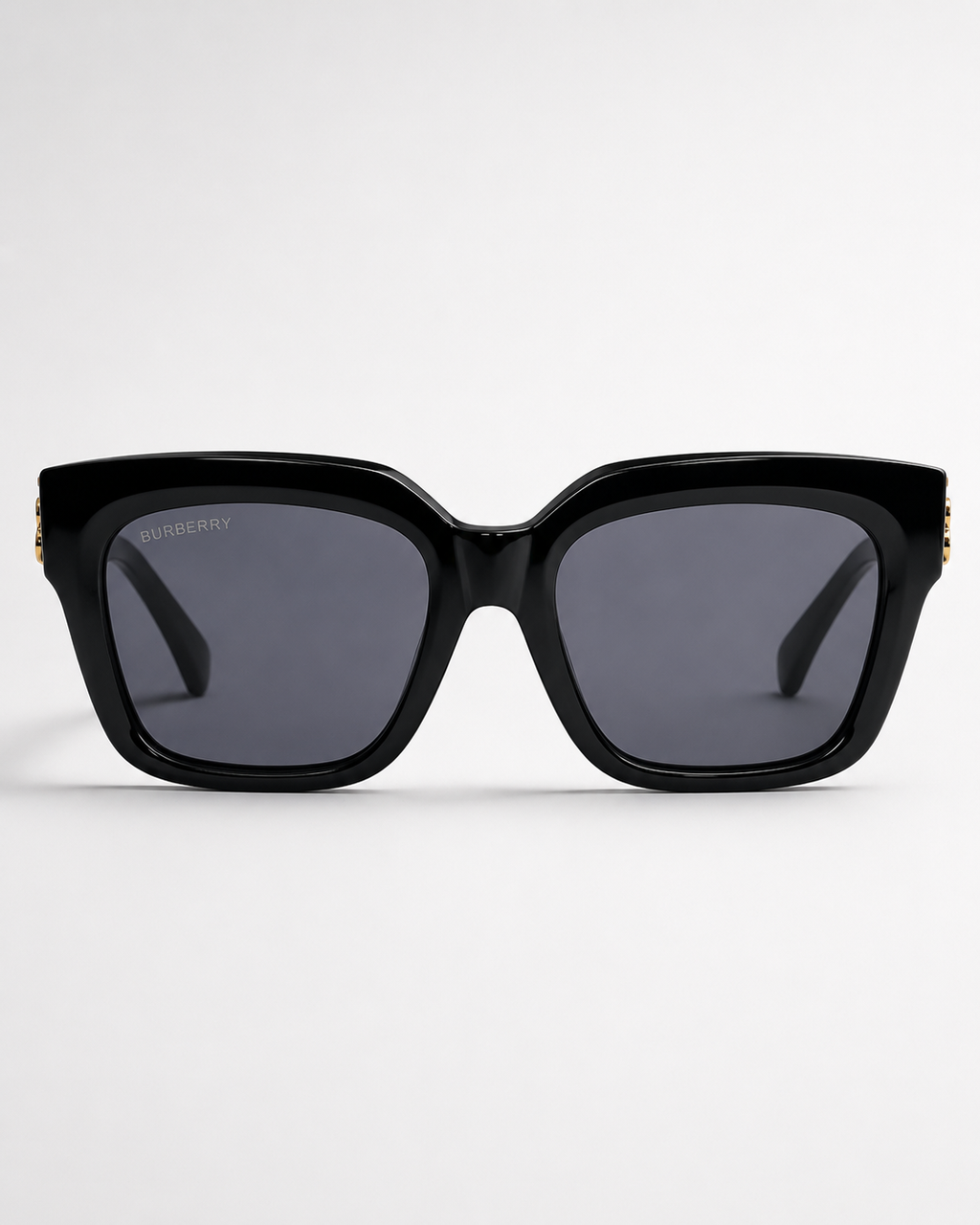 BRBRY — BB Black Gold Monogram Square Sunglasses