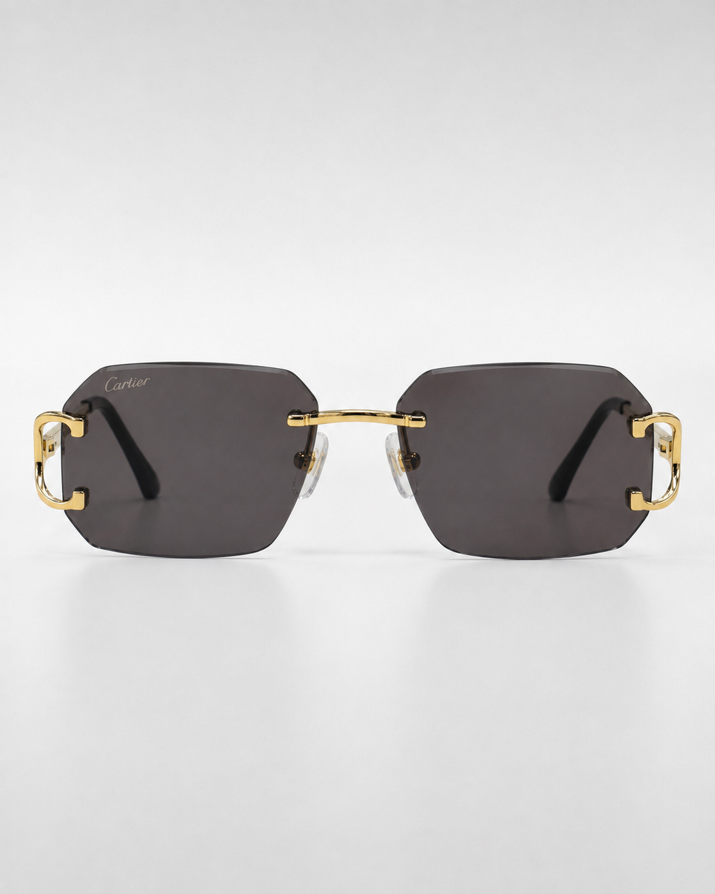 CR Signature C Geometric Rimless Sunglasses