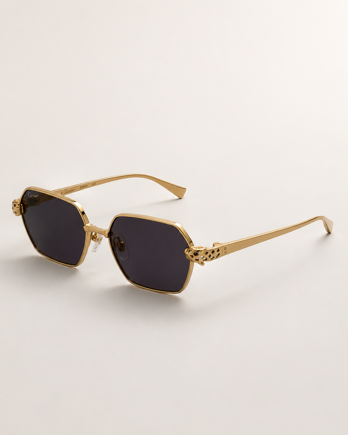 CR Spotted Panther Geometric Sunglasses