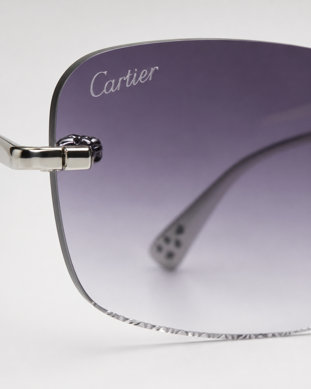 CR Silver Panther Purple Gradient Sunglasses