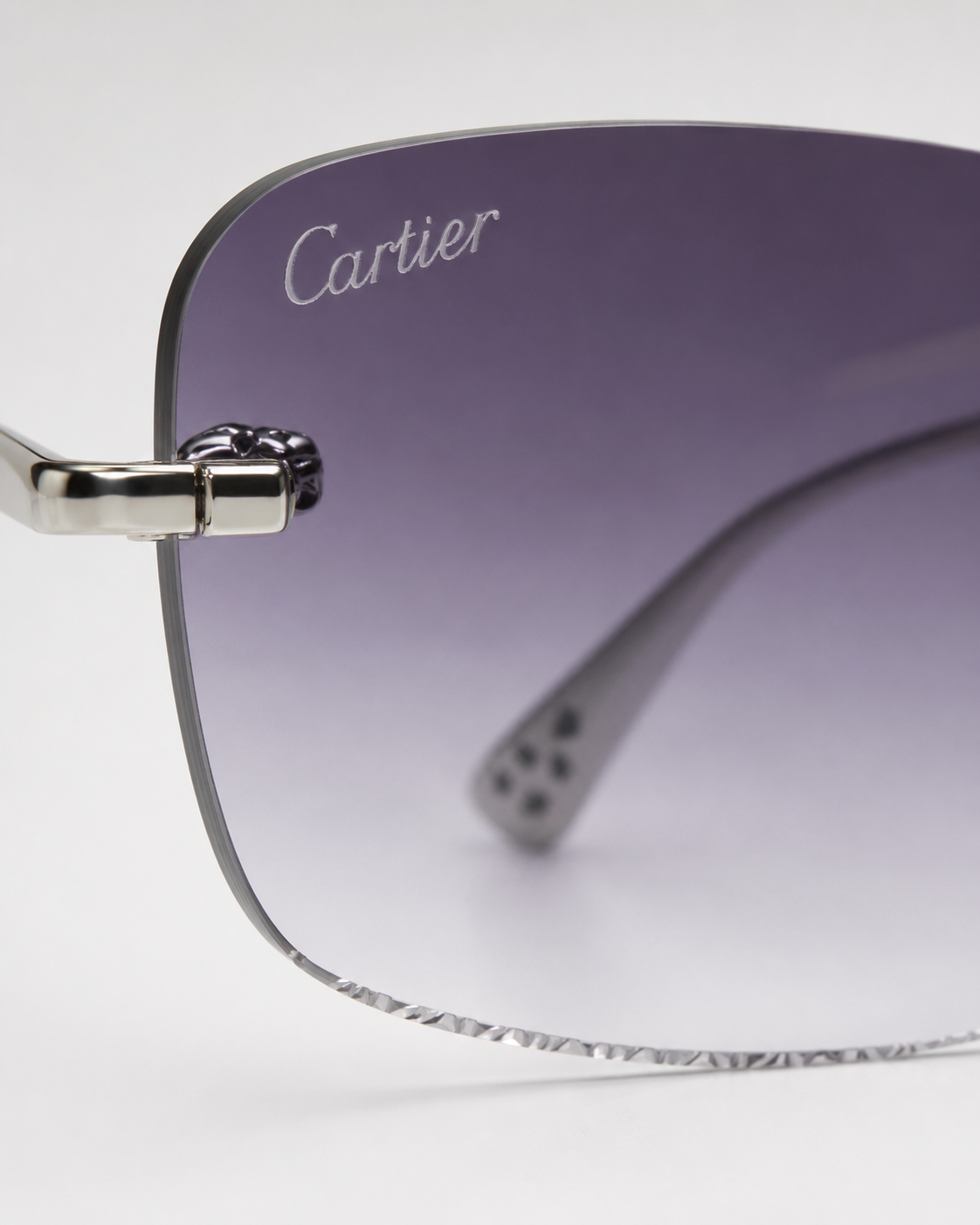 CR Silver Panther Purple Gradient Sunglasses