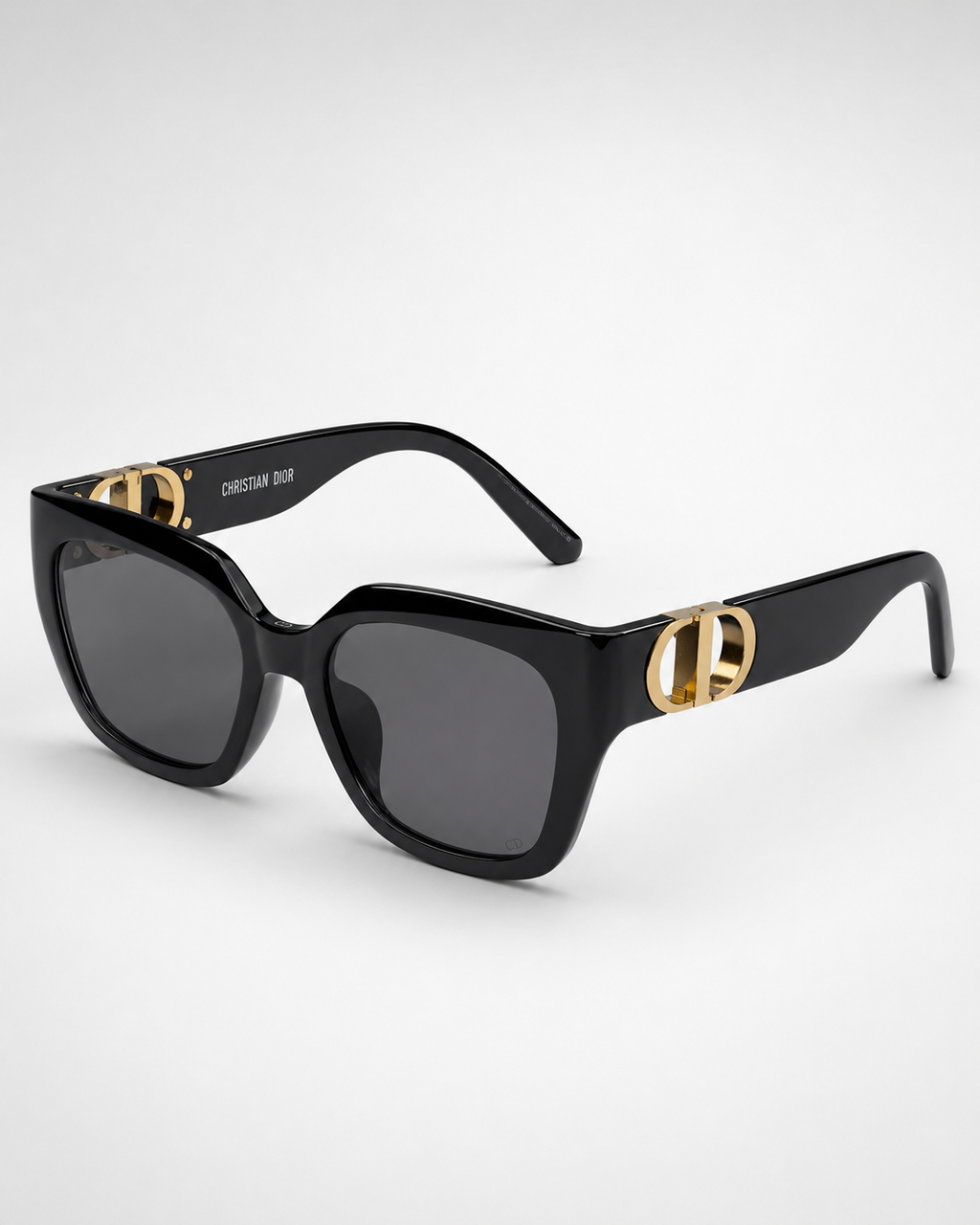 CD Black Gold Oversized Square Sunglasses