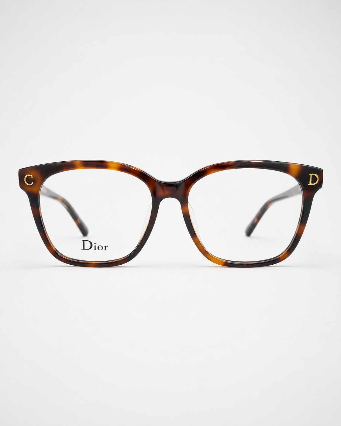 CD Tortoiseshell Square Eyeglasses