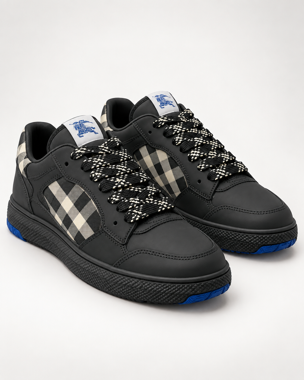 Men’s Black Check Low-Top Sneakers - Codex Image 22 Sept 2026, 14 15 48