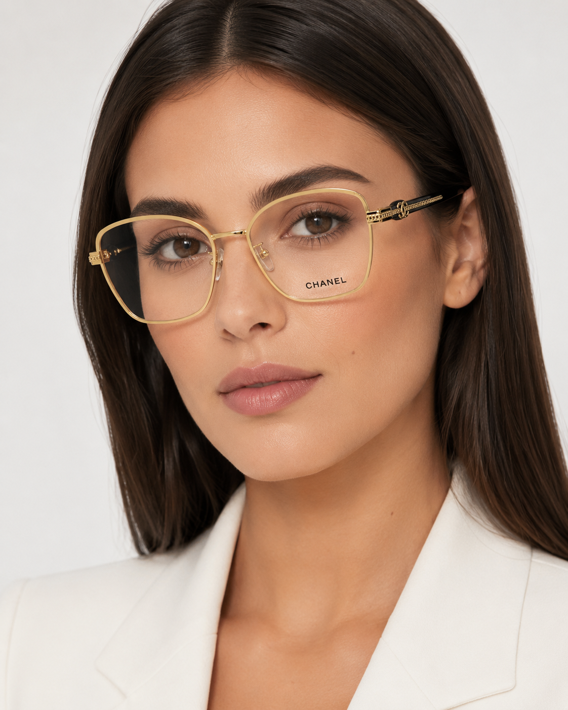 CC Gold Square Eyeglasses
