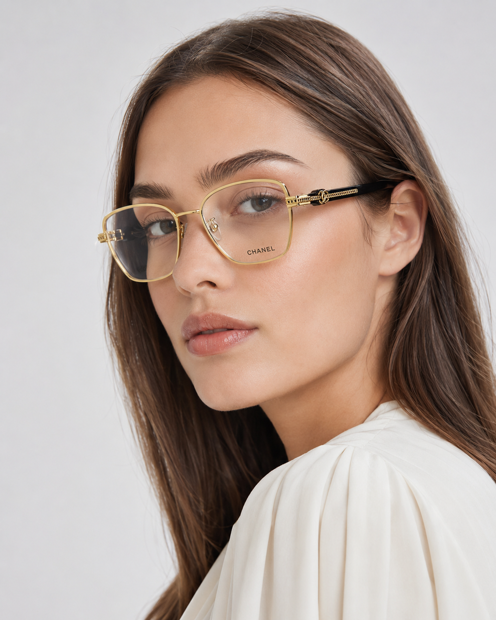 CC Gold Square Eyeglasses