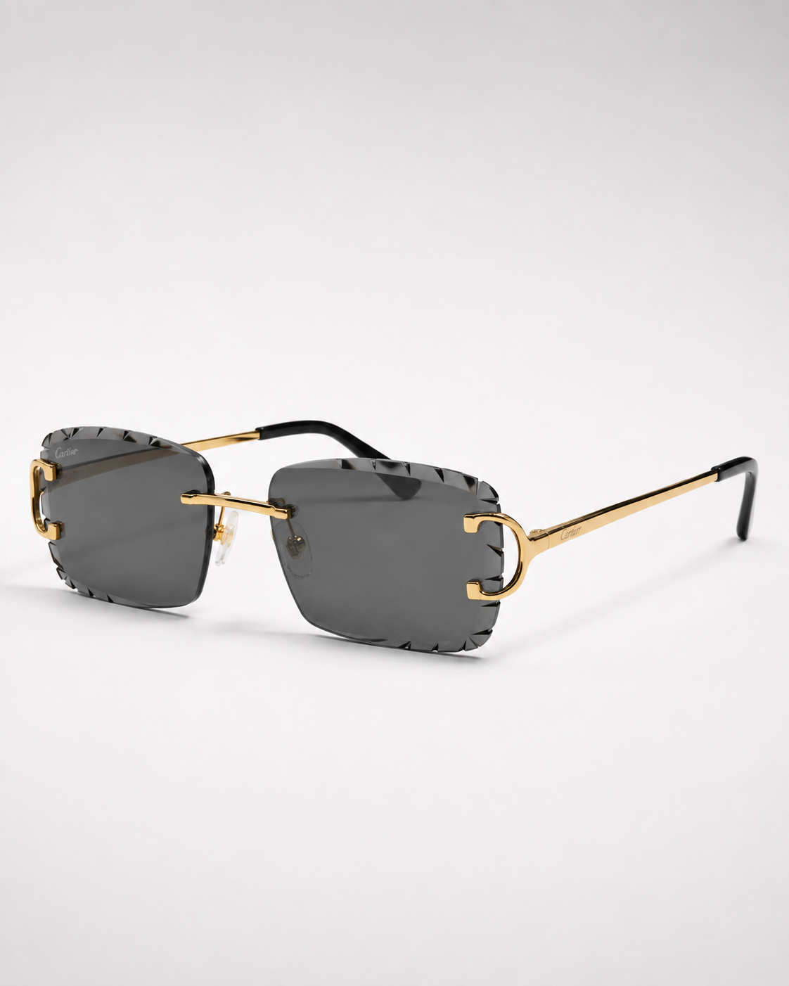 CR Signature C Rimless Faceted Sunglasses