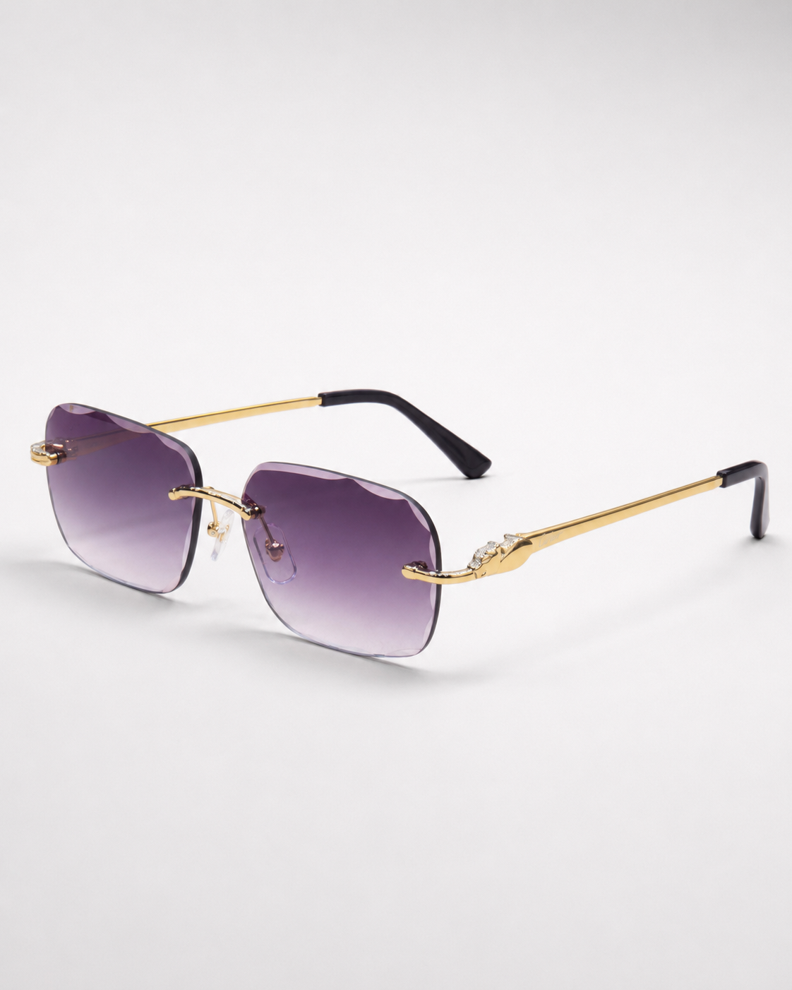 CR Panther Rimless Gradient Sunglasses