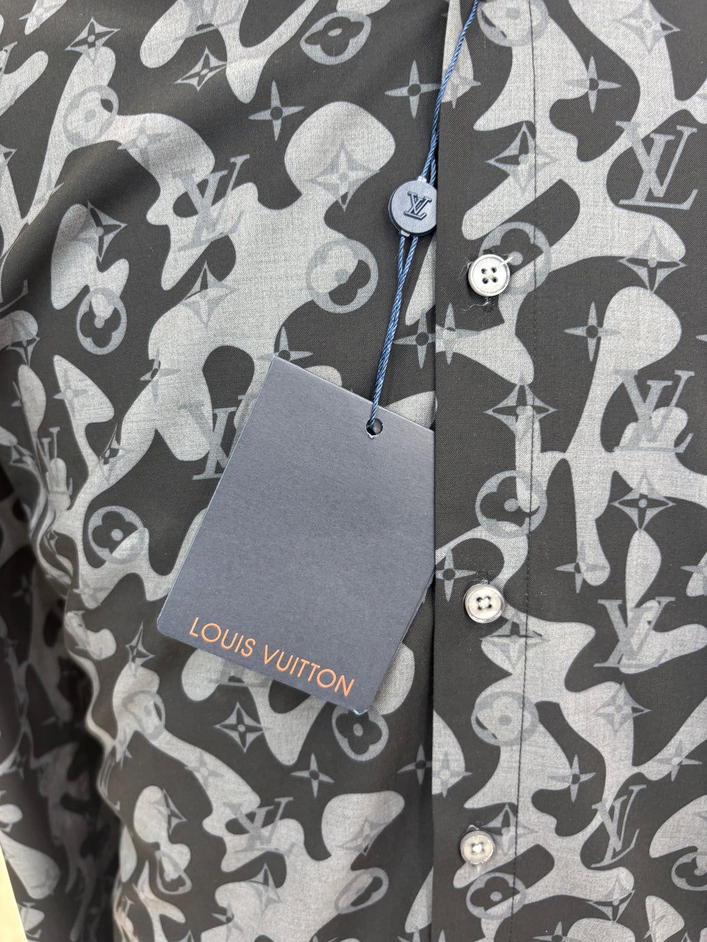 Men’s Black abstract print Shirt - IMG 7119