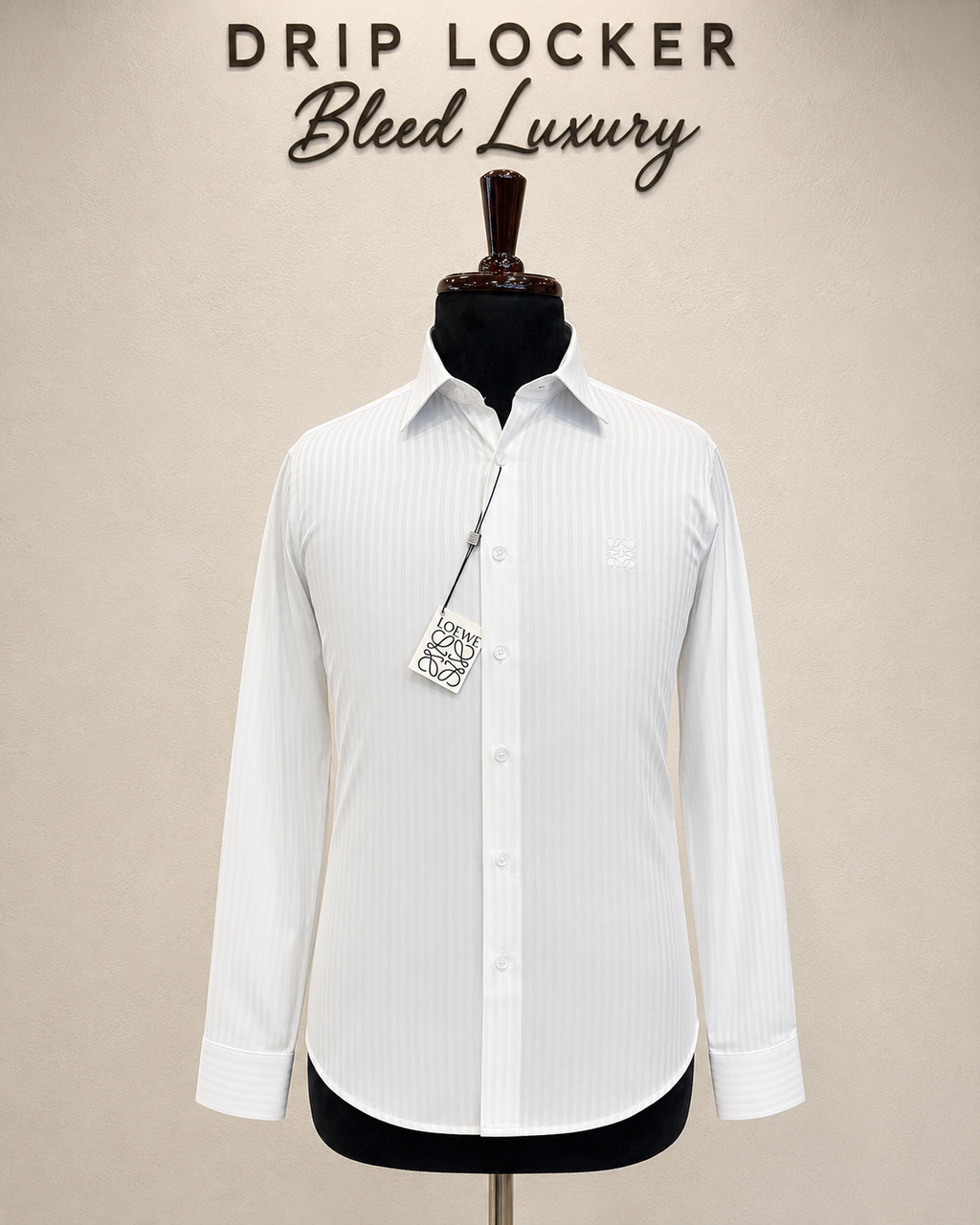 Men’s White Tonal-Linen Shirt - Luxury white jacquard shirt