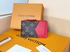 Louis Vuitton Romy Card Holder — Monogram/Red Sari — Article 804