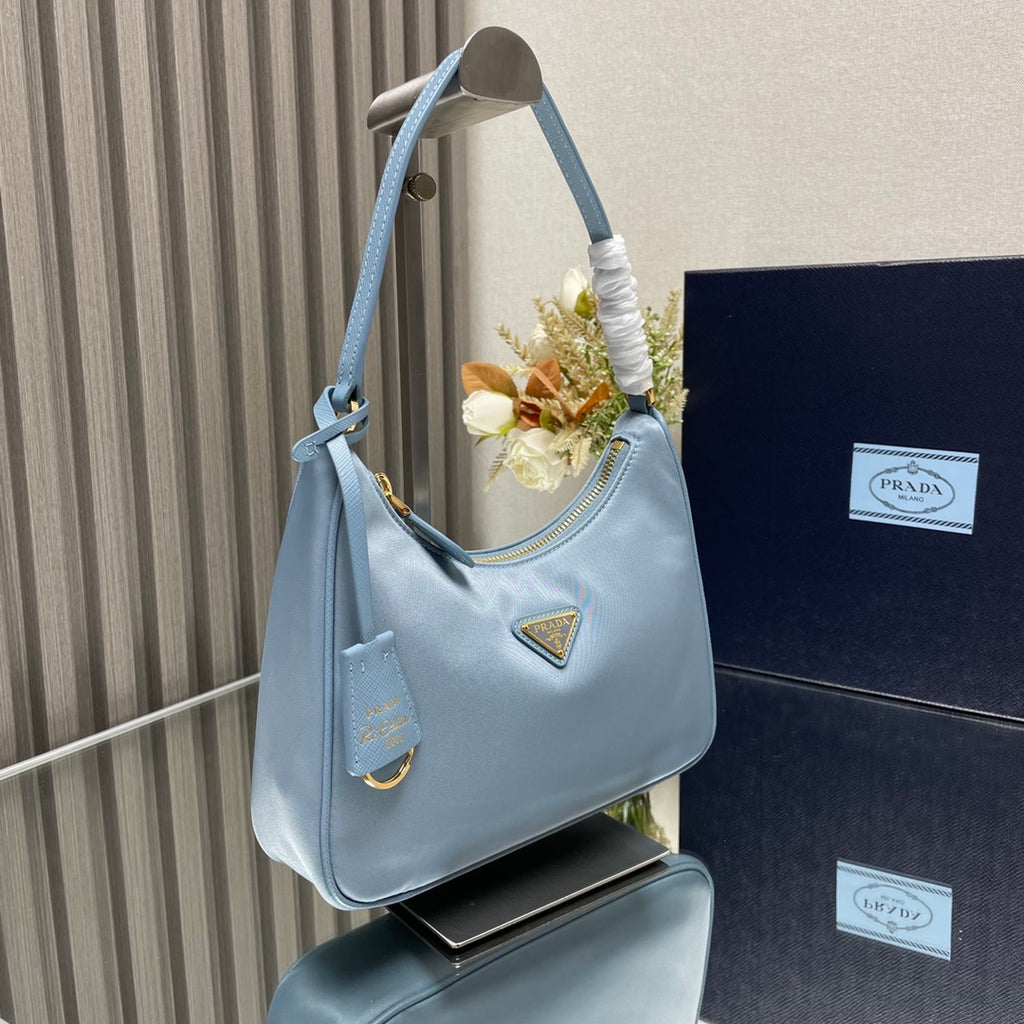 Hobo Shoulder Bag — 1NE204 — Blue — view 3