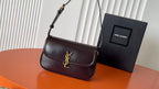 Saint Laurent Medium Solferino Shoulder Bag - Dark Burgundy Leather — Article 101