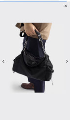 Prada Explore Re-Nylon and Leather Hobo Bag - Black — Article 1257
