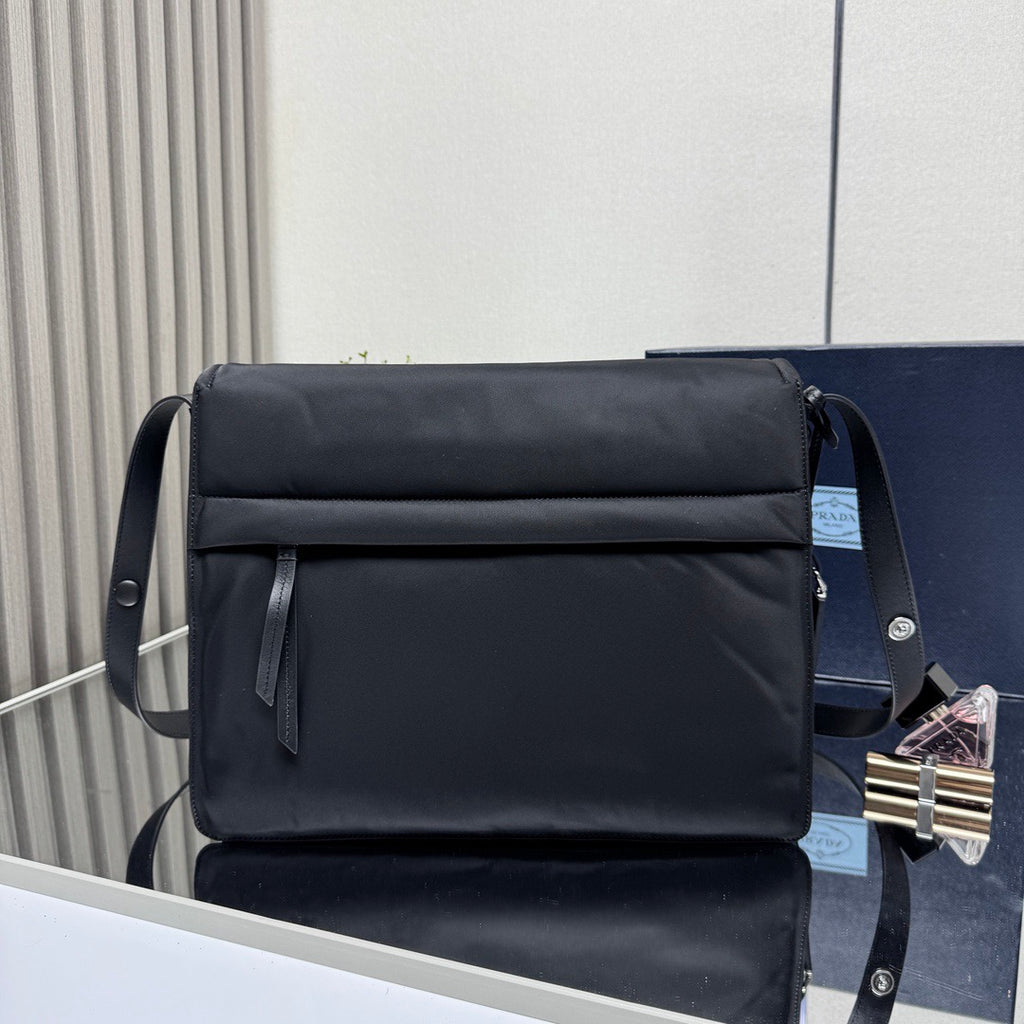 Flap Shoulder Bag — 1BD256 — Black — view 2