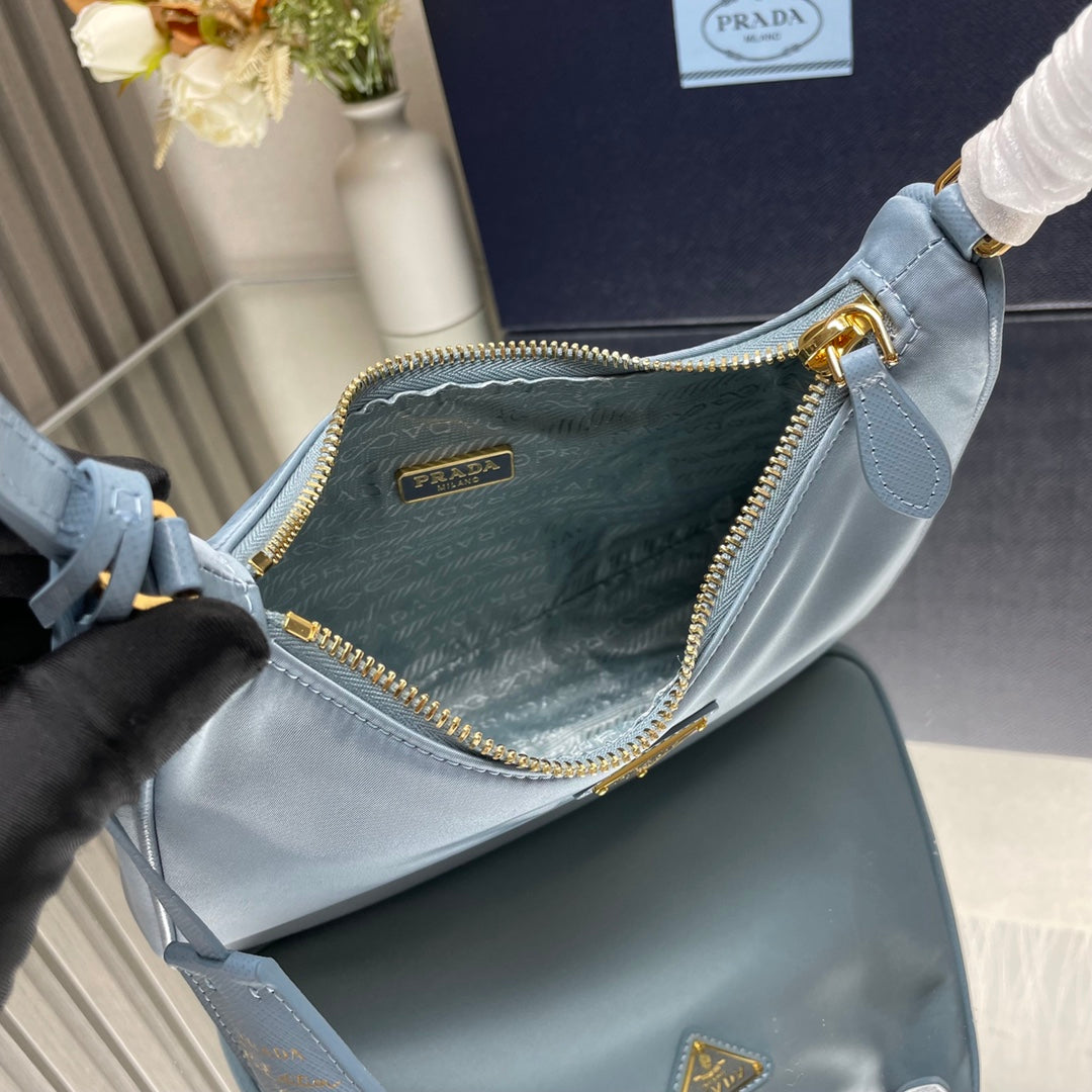 Hobo Shoulder Bag — 1NE204 — Blue — view 8