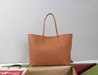 Gucci Tribeca Large Tote Bag — Brown Perforated GG Leather — Article 163