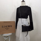 Loewe Missy Small Grained Calfskin Shoulder Bag — Black — Article 1607