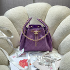 Chanel 25 Small Handbag - Purple Suede — Article 419