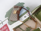 Gucci Padlock Small Shoulder Bag - Beige GG Supreme with Brown Leather — Article 75