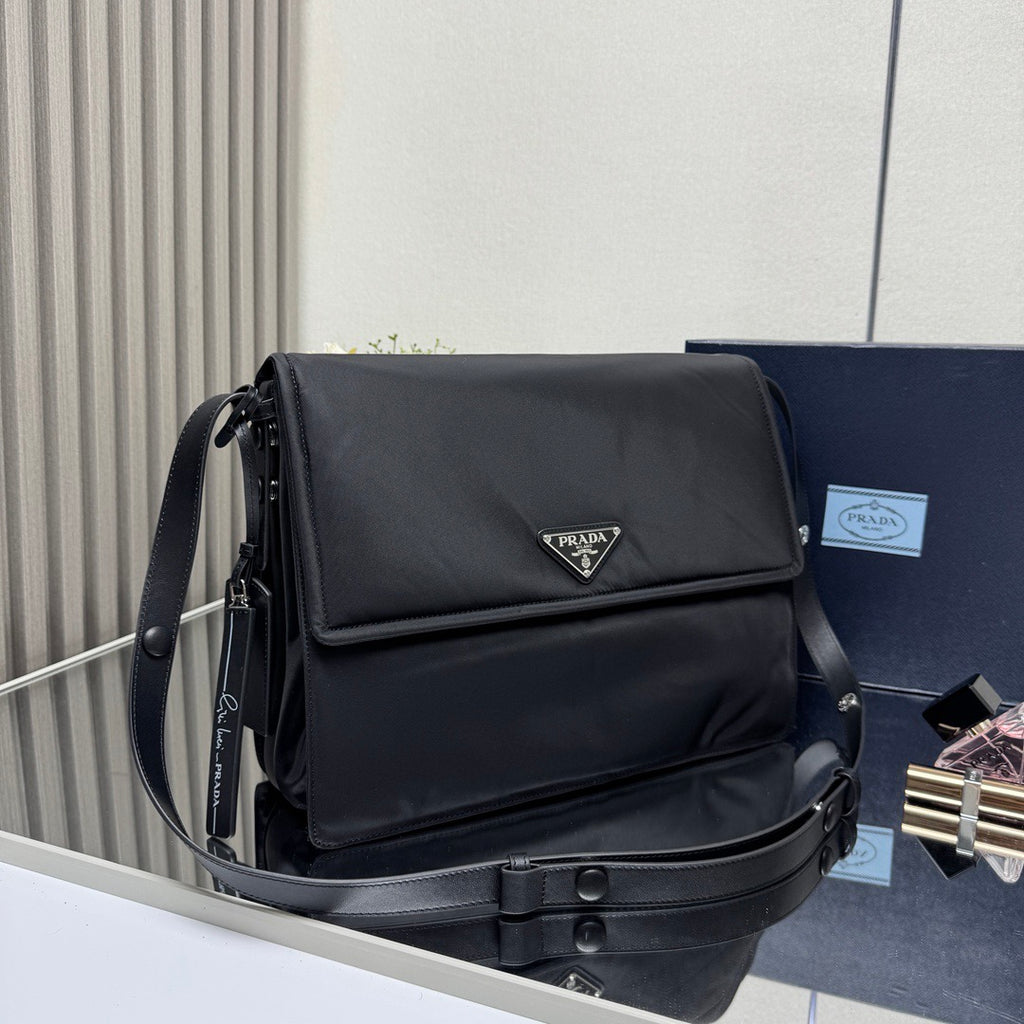 Flap Shoulder Bag — 1BD256 — Black — view 3
