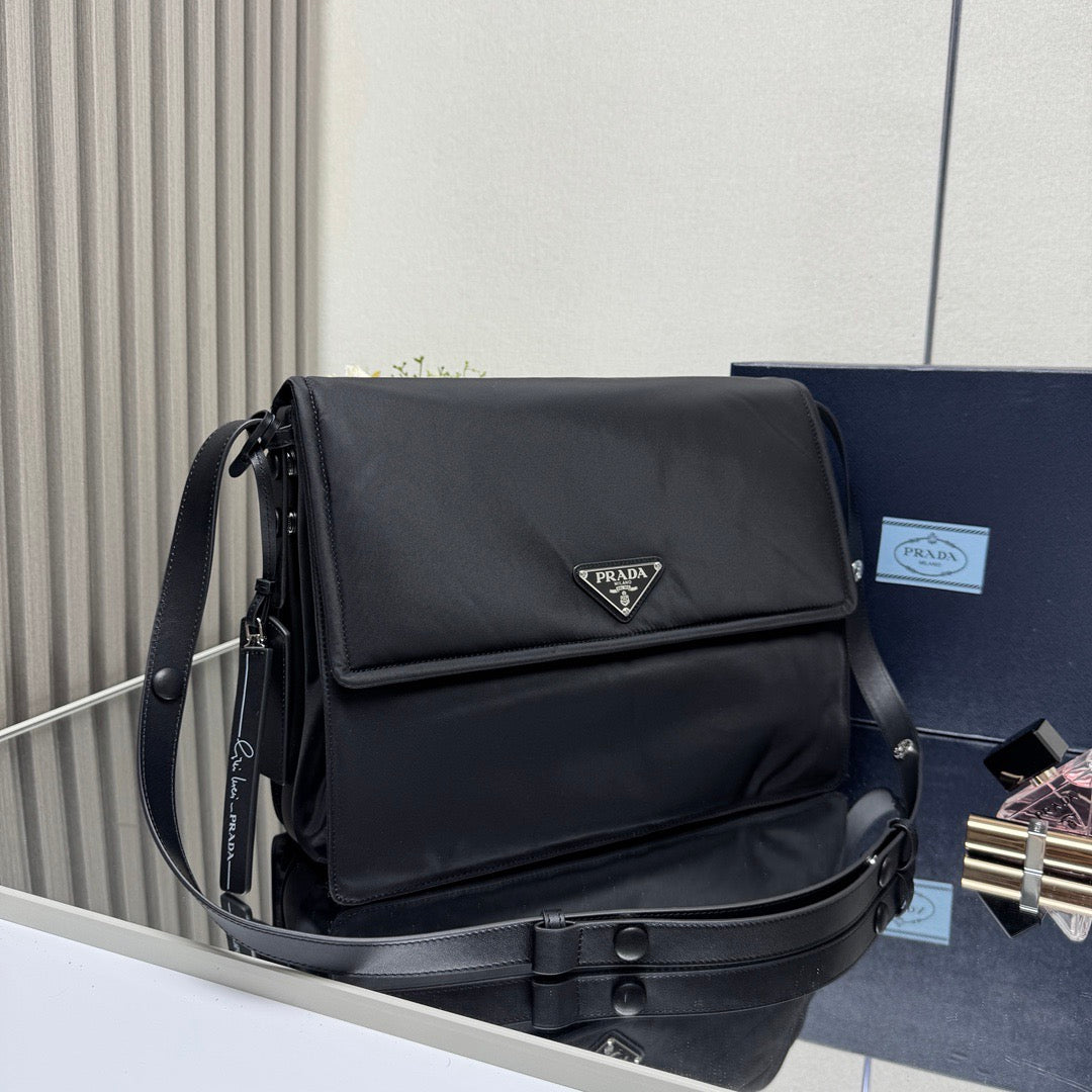 Flap Shoulder Bag — 1BD256 — Black — view 3