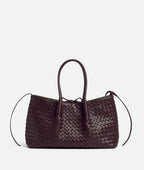 Bottega Veneta Pinacoteca Reversible Intrecciato Tote - Dark Barolo/Pickle — Article 1646
