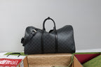 Gucci Essence Classic Medium Duffle Bag - Black GG Coated Canvas — Article 1757