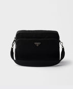 Prada Re-Nylon and Saffiano Leather Shoulder Bag - Black — Article 1304