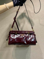 Prada Bonnie Small Leather Shoulder Bag — Bordeaux — Article 1123