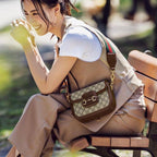 Gucci Horsebit 1955 Small Shoulder Bag — GG Supreme / Brown Leather — Article 618